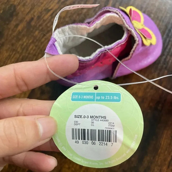 Circo Baby Soft Sole Leather Baby Girl Slip Shoes - Picture 7 of 7